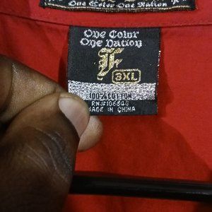 Red bare Fox 2XL XXL casual shirt button Hip Hop